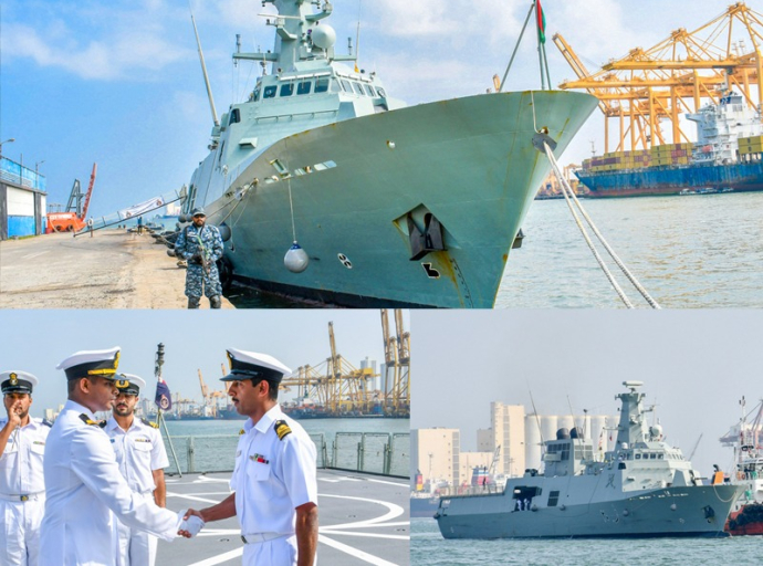 රාජකීය ඕමාන නාවික හමුදාවේ ‘AL SEEB’ යුද නෞකාව කොළඹ වරායට පැමිණෙයි